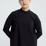 Lily Basic Ribbed Top in Black