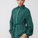 Neo Windbreaker Top in Forest Green