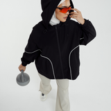Talia Dynamic Windbreaker in Black