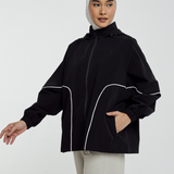 Talia Dynamic Windbreaker in Black