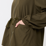 Neo Windbreaker Top in Army Green
