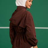 Niro Snatchback Windbreaker in Dark Brown