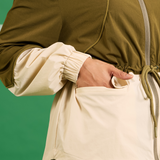 Iris Adjustfit Windbreaker Olive & Light Beige