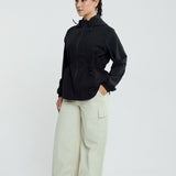 Sophia Aeroshade Cinched Windbreaker in Black
