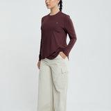 Audrey Active Top in Burgundy