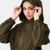 Neo Windbreaker Top in Army Green