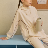 Hera Adjustable Waist Hoodie in Cream