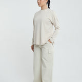 Jennie Basic Oversized Top in Oat