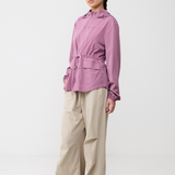 Neo Windbreaker Top in Dusty Plum