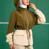 Iris Adjustfit Windbreaker Olive & Light Beige