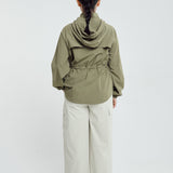 Sophia Aeroshade Cinched Windbreaker in Warm Olive