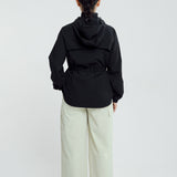 Sophia Aeroshade Cinched Windbreaker in Black