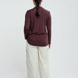 Audrey Active Top in Burgundy