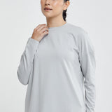 Jennie Basic Oversized Top in Grey