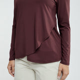 Audrey Active Top in Burgundy