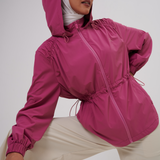 Nyla Cinched Windbreaker in Light Magenta