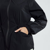 Sophia Aeroshade Cinched Windbreaker in Black