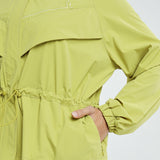 Lara Aeroshade Cinched Windbreaker in Lime
