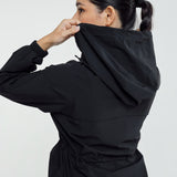Sophia Aeroshade Cinched Windbreaker in Black