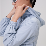 Nyla Cinched Windbreaker in Sky Blue
