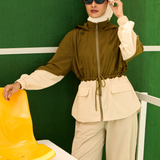 Iris Adjustfit Windbreaker Olive & Light Beige