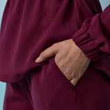 Edith Bootcut Pants in Burgundy