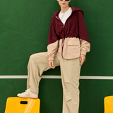 Iris Adjustfit Windbreaker Burgundy & Sand
