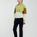 Sabine Tri Colour Windbreaker in Olive