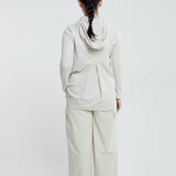Hailey Running Top Hoodie in Eggshell