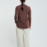 Audrey Active Top in Dark Brown