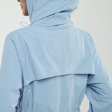 Nyla Cinched Windbreaker in Powder Blue