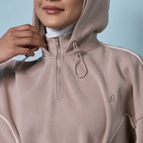 Hera Adjustable Waist Hoodie in Taupe