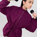 Neo Windbreaker Top in Aubergine