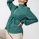 Neo Windbreaker Top in Forest Green