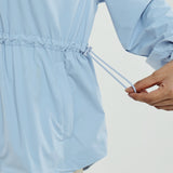 Nyla Cinched Windbreaker in Powder Blue