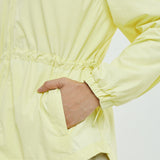 Nyla Cinched Windbreaker in Soft Yellow