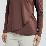 Audrey Active Top in Dark Brown