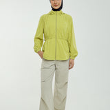 Nyla Cinched Windbreaker in Lime