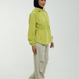 Nyla Cinched Windbreaker in Lime