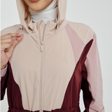 Naya Tri-Colour Windbreaker in Beige