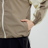 Renata Tri-Colour Windbreaker in Deep Taupe