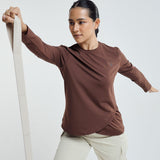 Audrey Active Top in Dark Brown