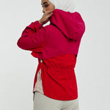 Sasha Tri-Colour Windbreaker in Fuchsia