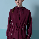 Hera Adjustable Waist Hoodie in Maroon