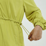 Nyla Cinched Windbreaker in Lime