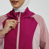 Riley Tri-Colour Windbreaker in Orchid Purple