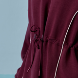 Hera Adjustable Waist Hoodie in Maroon