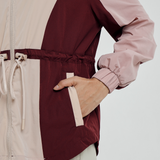 Naya Tri-Colour Windbreaker in Beige