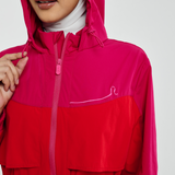 Sasha Tri-Colour Windbreaker in Fuchsia