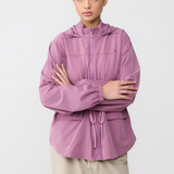 Neo Windbreaker Top in Dusty Plum